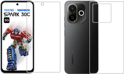 4 YARDS Front and Back Tempered Glass for Tecno Spark 30C 5G(Pack of 1)