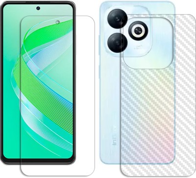 SOMTONE Front and Back Tempered Glass for Infinix Smart 8 Plus FRONT BACK SCREEN GUARD(Pack of 1)