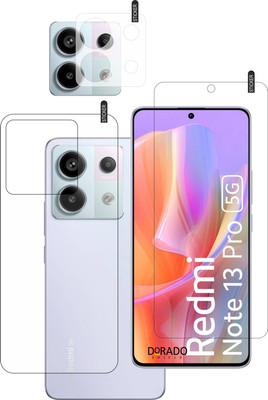 DORADO SHIELD Front and Back Tempered Glass for REDMI Note 13 Pro 5G(Pack of 3)