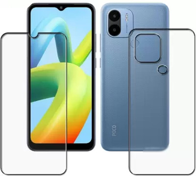PR SMART Front and Back Tempered Glass for Poco C50(Pack of 2)