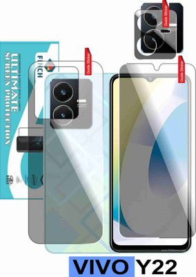 FINCH Front and Back Tempered Glass for VIVO Y22(Pack of 3)