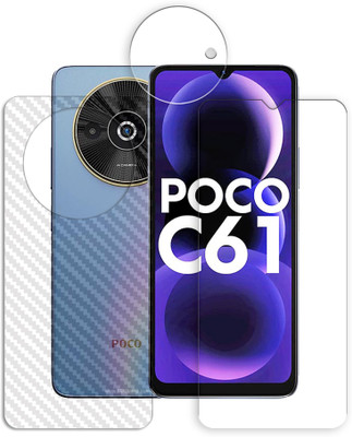 ARBAN Front and Back Tempered Glass for 1-Poco C61 FRONTBACK AND CAMERA LENS SCREEN GUARD(Pack of 1)