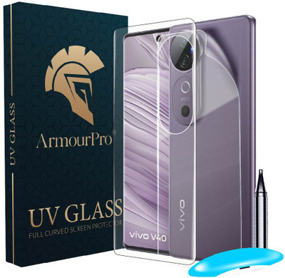 ArmourPro Front and Back Tempered Glass for Vivo V40 5G, Vivo V40, Vivo V40 Pro 5G, Vivo V40 Pro, UV Tempered Glass with Back Nano Fiber Guard(Pack of 2)