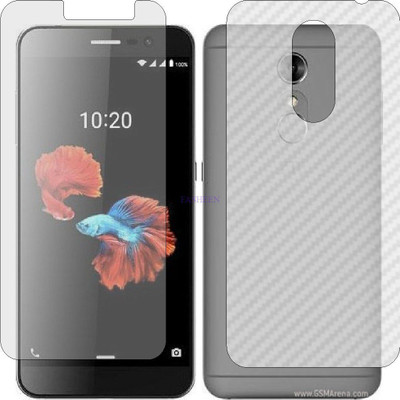 Fasheen Front and Back Tempered Glass for ZTE BLADE A910 (Front Matte Finish & Back 3d Carbon Fiber)(Pack of 2)