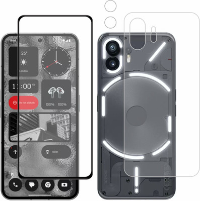 Vatsin Front and Back Tempered Glass for Nothing Phone 2, Nothing Phone 2 [With Rear Camera Lens Guard](Pack of 3)