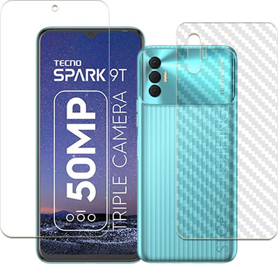 SOMTONE Front and Back Tempered Glass for Tecno Spark 9T FRONT BACK(Pack of 1)