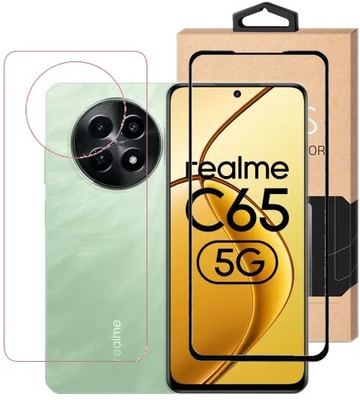 ECMERED Front and Back Tempered Glass for Realme C65 5G(Pack of 1)