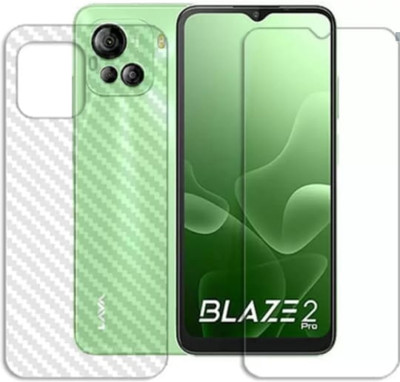 KHWABEEDA Front and Back Tempered Glass for LAVA BLAZE 2 PRO FRONT AND BACK TEMPERED GLASS(Pack of 2)