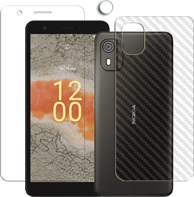 20SKY Front and Back Tempered Glass for Nokia C02 FRONTBACK AND CAMERA LENS SCREEN GUARD(Pack of 1)