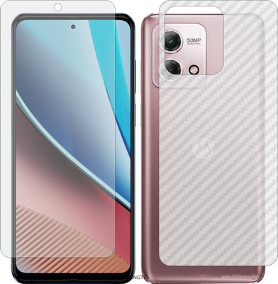 ZINGTEL Front and Back Tempered Glass for MOTOROLA MOTO G STYLUS 5G 2023 (Front Matte Finish & Back 3d Carbon Fiber)(Pack of 2)