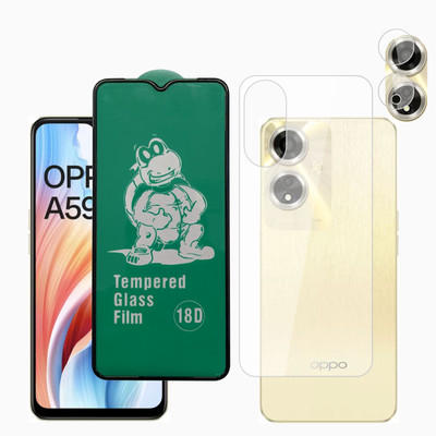 Ten To 11 Front and Back Tempered Glass for Oppo A59 5G(Pack of 3)