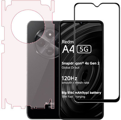 AARERED Front and Back Tempered Glass for Mi Redmi A4, Mi Redmi A4(Pack of 1)
