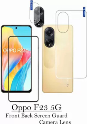 GLAMEECH Front and Back Tempered Glass for OPPO F23 5G(Pack of 3)