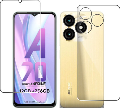 chakoor Front and Back Tempered Glass for Itel A70(Pack of 3)
