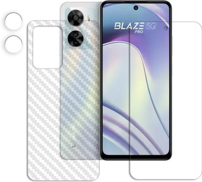 SOMTONE Front and Back Tempered Glass for LAVA Blaze Pro 5G FRONTBACK AND CAMERA LENS SCREEN GUARD(Pack of 1)