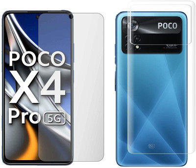 4 YARDS Front and Back Tempered Glass for Poco X4 Pro 5G (Matte Finish)(Pack of 1)