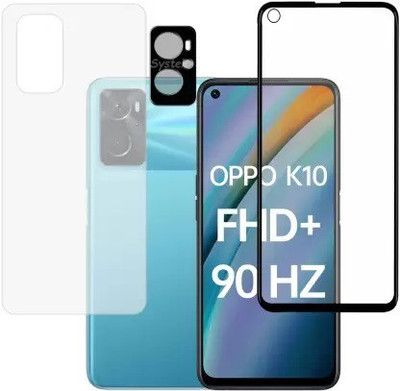MUTAALI Front and Back Tempered Glass for Oppo K10(Pack of 1)