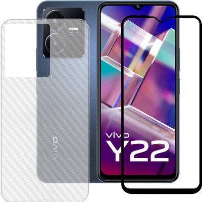 LILLIPUT Front and Back Tempered Glass for Vivo Y22(Pack of 2)