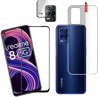 Olonga Front and Back Tempered Glass for REALME 8 5G(Pack of 3)