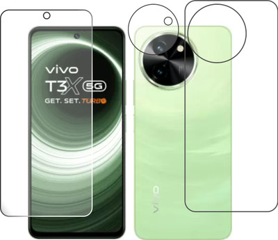 chakoor Front and Back Tempered Glass for Vivo T3x 5G(Pack of 3)