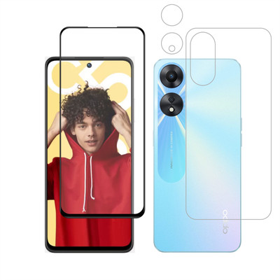 Ten To 11 Front and Back Tempered Glass for Oppo A58, Oppo A58 [With Rear Camera Lens Guard](Pack of 3)