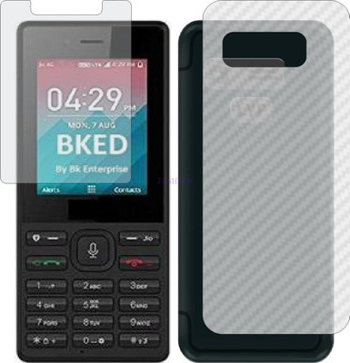 Fasheen Front and Back Tempered Glass for JIO LYF C45 (Front Matte Finish & Back 3d Carbon Fiber)(Pack of 2)