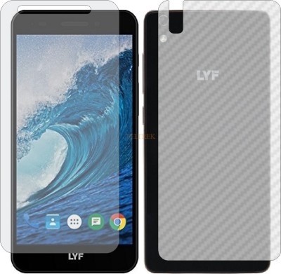 TELTREK Front and Back Tempered Glass for JIO LYF WATER F1 (Front Matte Finish & Back 3d Carbon Fiber)(Pack of 2)