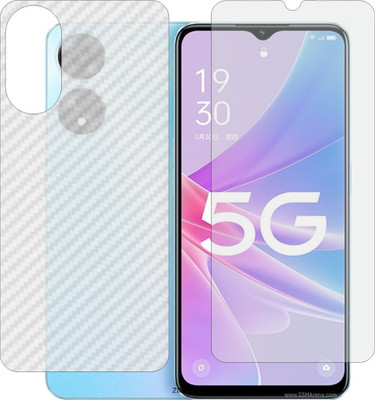 ZINGTEL Front and Back Tempered Glass for OPPO A1 X PHJ110 5G (Front Matte Finish & Back 3d Carbon Fiber)(Pack of 2)