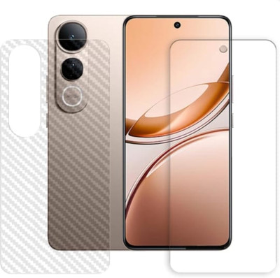 DOWRVIN Front and Back Tempered Glass for VIVO V50 LITE 4G(Pack of 2)