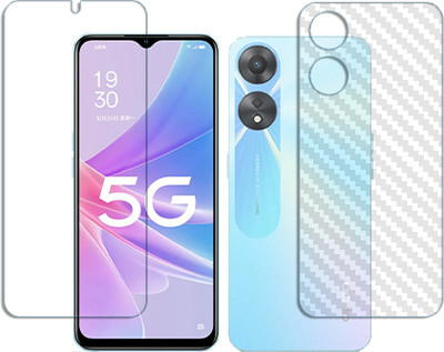 MUTAALI Front and Back Tempered Glass for Oppo A58 4G(Pack of 1)