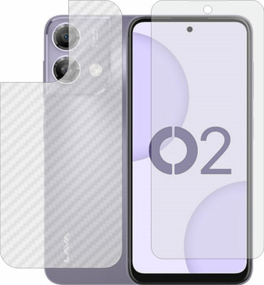 Mobling Front and Back Tempered Glass for Lava O2(Pack of 2)