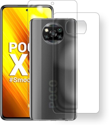 MUTAALI Front and Back Tempered Glass for Poco X3(Pack of 1)