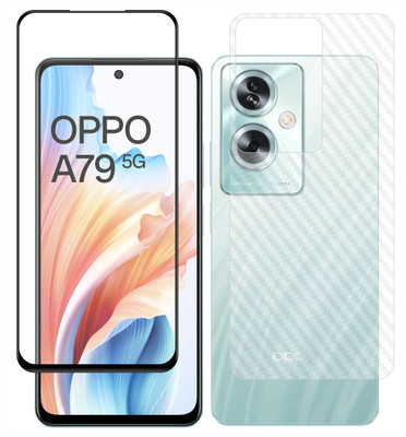 Ten To 11 Front and Back Tempered Glass for Oppo A79 5G, Oppo A79 5G [Back Carbon Fiber](Pack of 2)