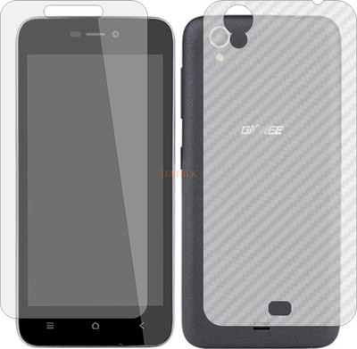 TELTREK Front and Back Tempered Glass for GIONEE P4S (Front Matte Finish & Back 3d Carbon Fiber)(Pack of 2)