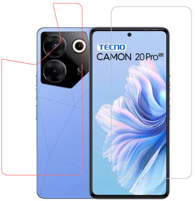 ECMERED Front and Back Tempered Glass for Tecno Camon 20 Pro, TECNO CAMON 20 PRO(Pack of 1)
