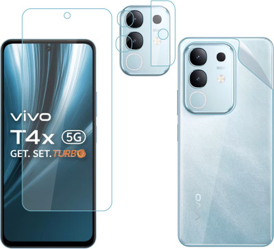 Vatsin Front and Back Tempered Glass for ViVO T4X(Pack of 3)