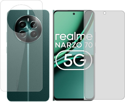4 YARDS Front and Back Tempered Glass for Realme Narzo 70 5G (Matte Finish)(Pack of 1)