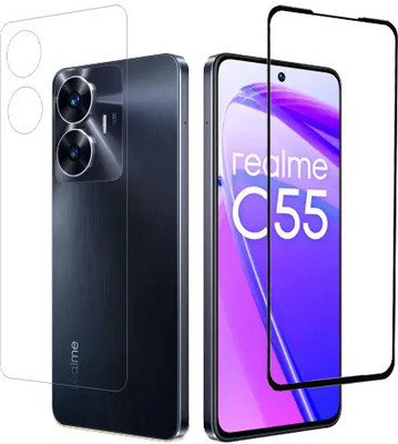 ECMERED Front and Back Tempered Glass for realme C55, Realme C55(Pack of 1)