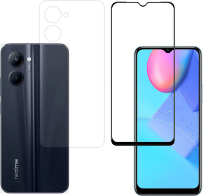 Vatsin Front and Back Tempered Glass for Realme C33(Pack of 2)