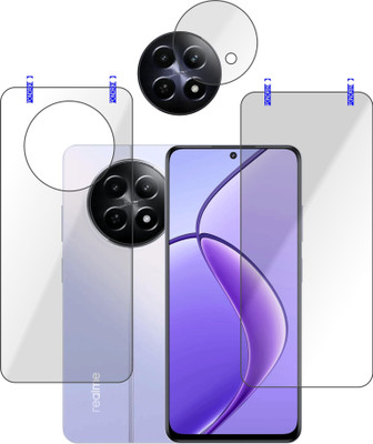 Cinzia Front and Back Tempered Glass for Realme 12X 5G, Realme 12 5G(Pack of 3)