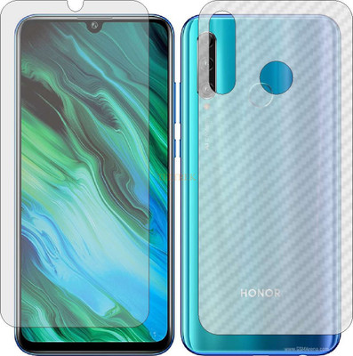 TELTREK Front and Back Tempered Glass for HONOR 20E (Front Matte Finish & Back 3d Carbon Fiber)(Pack of 2)