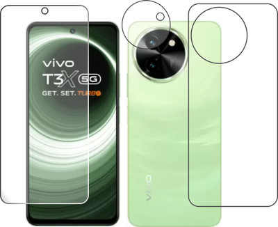 chakoor Front and Back Tempered Glass for vivo T3x 5G(Pack of 3)