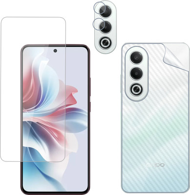Vatsin Front and Back Tempered Glass for Oppo K13X, Oppo K13X [Back Carbon Fiber] [Rear Camera Lens Guard](Pack of 3)