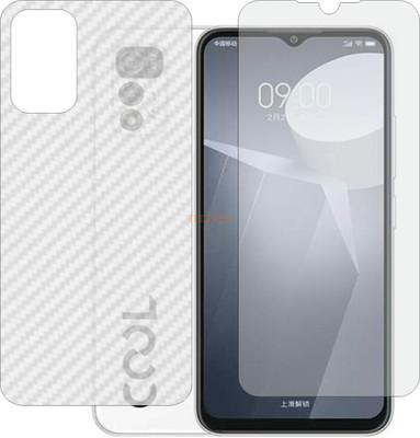 TELTREK Front and Back Tempered Glass for COOLPAD COOL 20 (Front Matte Finish & Back 3d Carbon Fiber)(Pack of 2)