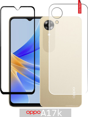 KANCHA Front and Back Tempered Glass for OPPO A17K(Pack of 2)