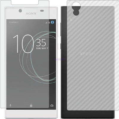 Fasheen Front and Back Tempered Glass for SONY XPERIA L1 (Front Matte Finish & Back 3d Carbon Fiber)(Pack of 2)