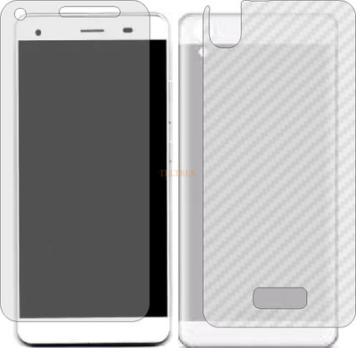 TELTREK Front and Back Tempered Glass for LAVA IRIS X9 (Front Matte Finish & Back 3d Carbon Fiber)(Pack of 2)
