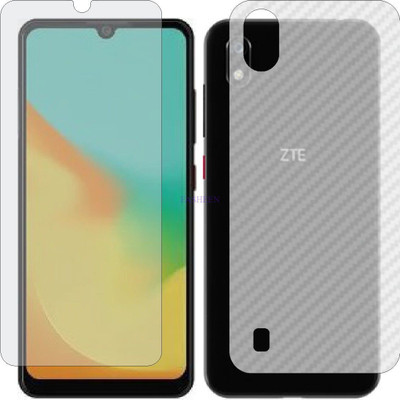 Fasheen Front and Back Tempered Glass for ZTE BLADE A7 HELIO P60 (Front Matte Finish & Back 3d Carbon Fiber)(Pack of 2)