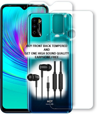 ARBAN Front and Back Tempered Glass for Infinix Hot 9 Play FRONT BACK TEMPERED GLASS BUY AND GET EARPHONE FREE(Pack of 1)
