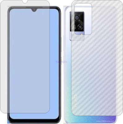 Fasheen Front and Back Tempered Glass for VIVO S9E (Front Matte Finish & Back 3d Carbon Fiber)(Pack of 2)